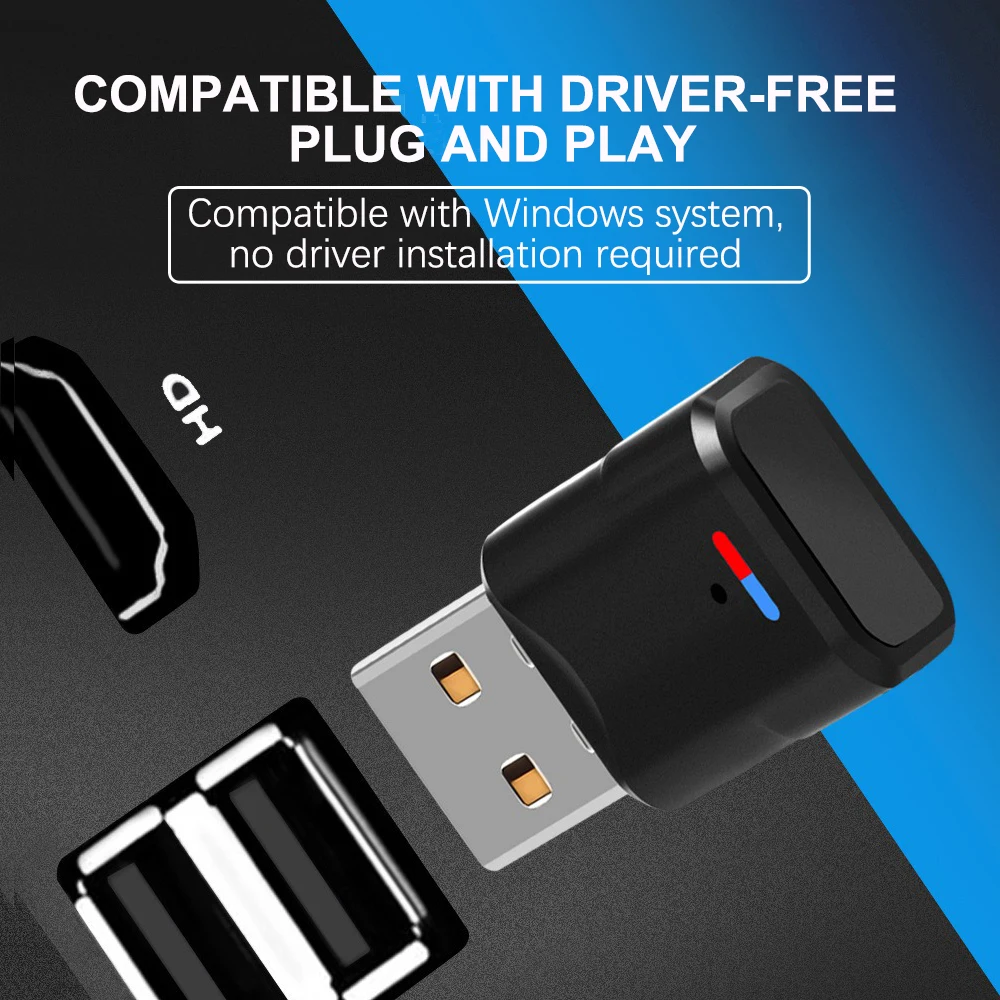 Bluetooth 5.3 Wireless Audio Transmitter for PS5 PS4 TV PC bluetooth Headset Bluetooth Audio Adapter Driver-free/Plug and Play