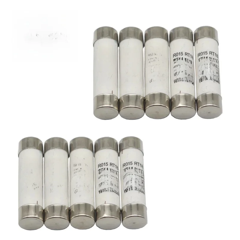 Fusible céramique à fusion rapide, fusible 10x38mm, 500V, 0,5 A, pipeline 1A, 3A, 4A, 5A, Snap8A, 10A, 16A, 20A, 25A, 32A, 40A, RO15, RT18, RT14, 10 pièces, 2 pièces