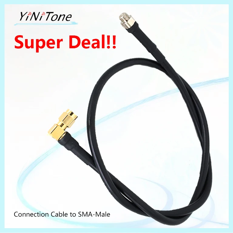 

60CM/80CM/100CM Walkie Talkie Antenna Extension Connection Coaxial Cable to SMA-Male Cord for DP4400 Ham radio Pure Copper wire