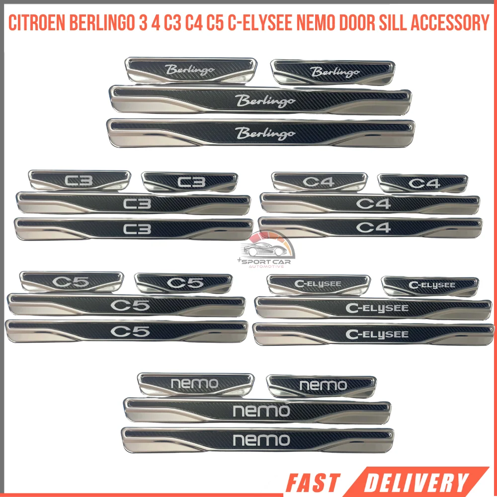 

For Citroen Berlingo 3 4c3 C4 C5 C-Elysee Nemo door sill accessory happy car parts high quality satisfaction fast shipping