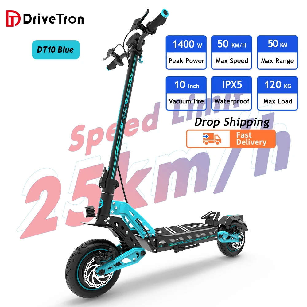 

DT10 Electric Scooter Blue EU Speed Limit 25 km/h mobility scooters 48V 1000W patinete eléctrico Folding elektroroller For Adult