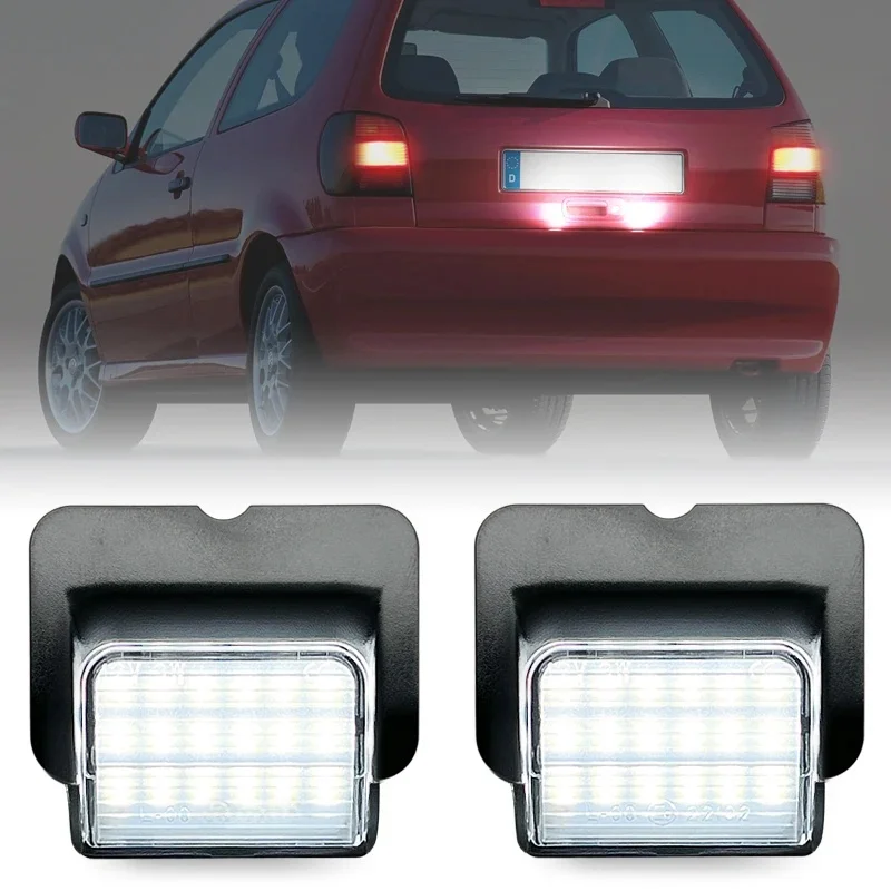 2 pièces pour VW Polo MK3 6N hayon 1994-1999 blanc LED numéro plaque d'immatriculation lumière