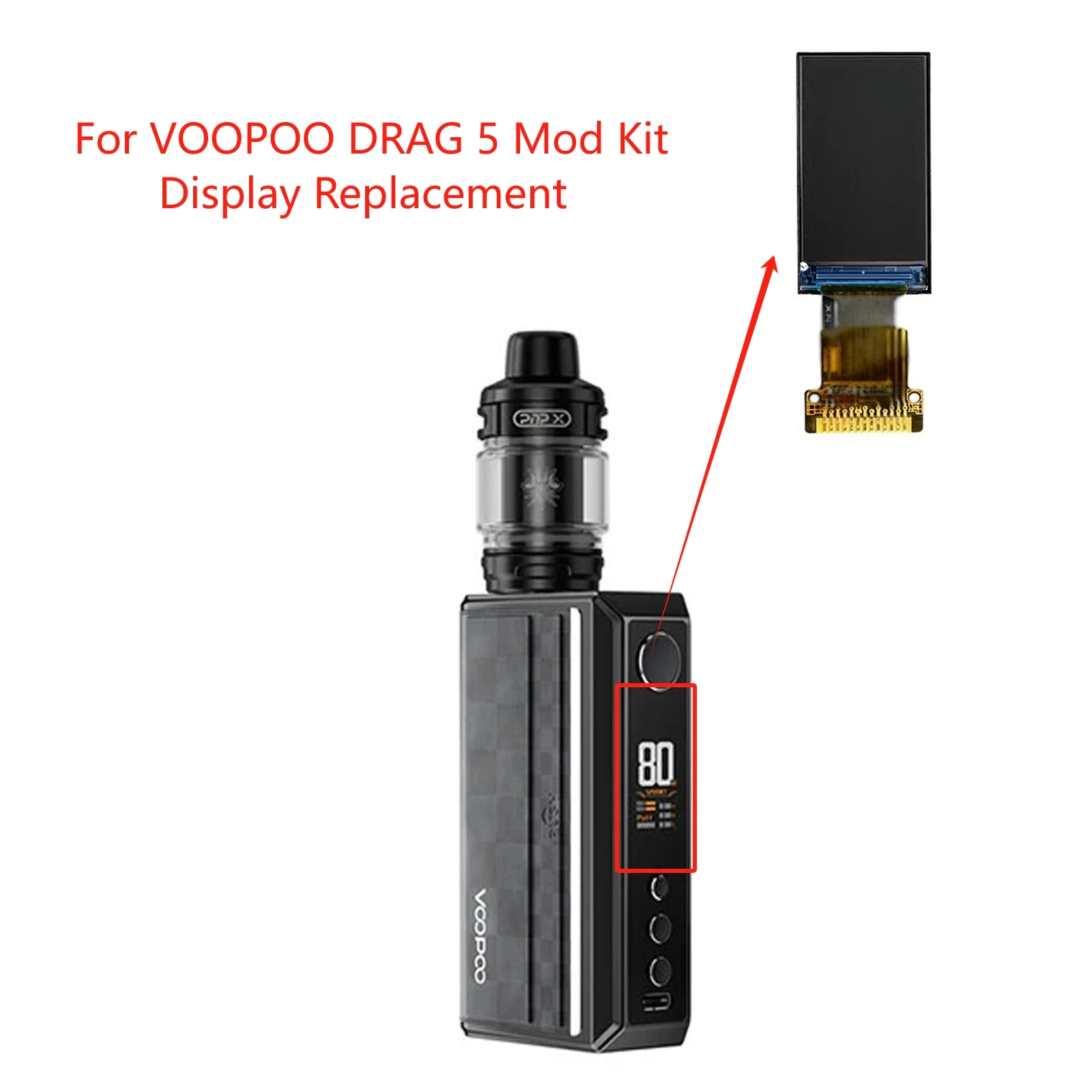 

Новый полноцветный дисплей для замены экрана VOOPOO DRAG 5-модов