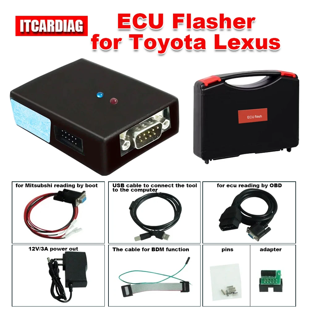 ECU Flasher Programmer for Toyota Lexus Denso Support 2015 + obd Write and Some 2015 + OBD Models Read for NEC 7F00XX Series MCU