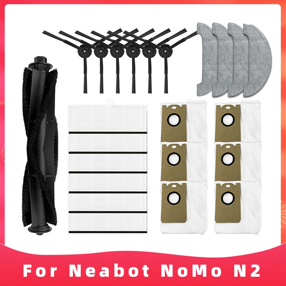 Fit For Neabot NoMo N2 / Imou L11 Pro / Honiture Q6 Pro Roller Brush Filter Mop Rag Dust Bag Robot Vacuums Accessories Part