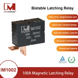 100A 250VAC 12V 24V Double Coil Remote Control Single Phase Magnetic Latching Relay Switch