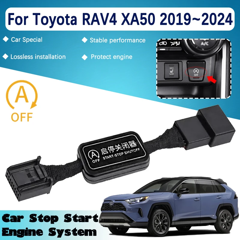 Car Start Stop Engine Systems for Toyota RAV4 XA50 2019~2023 2024 Off Device Control Sensor Plug Stop Adapter Cable Accessories