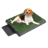 Dog Toilet Training Mat with Artificial Grass Indoor Puppy Potty Pad for Small Medium Dog,Portable Pet Litter Box,Anti-Leak Tray