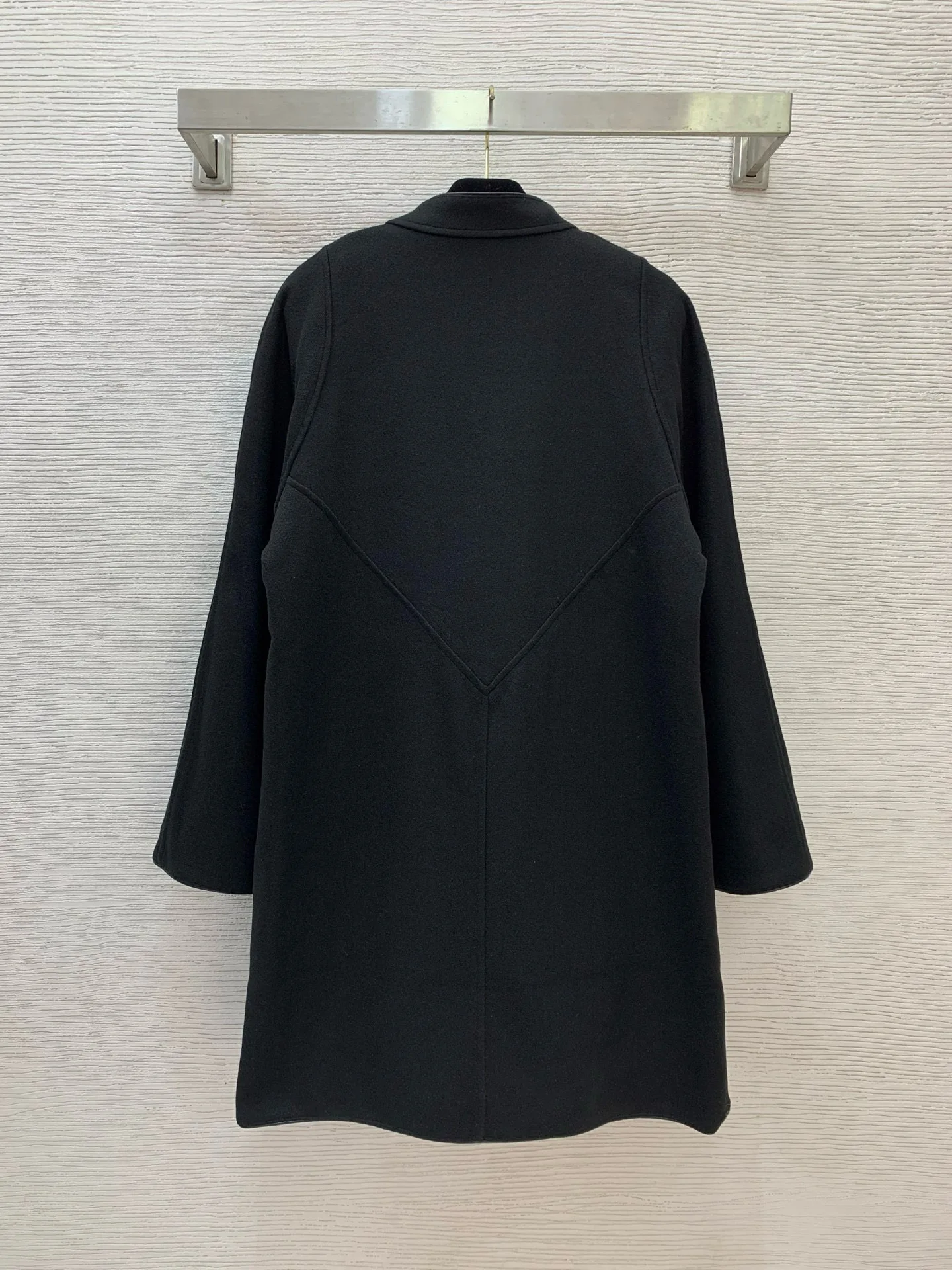 

Классическое черное женское повседневное свободное пальто средней длины с дизайном шеи, хлопковая элегантная женская куртка с длинными рукавами A17