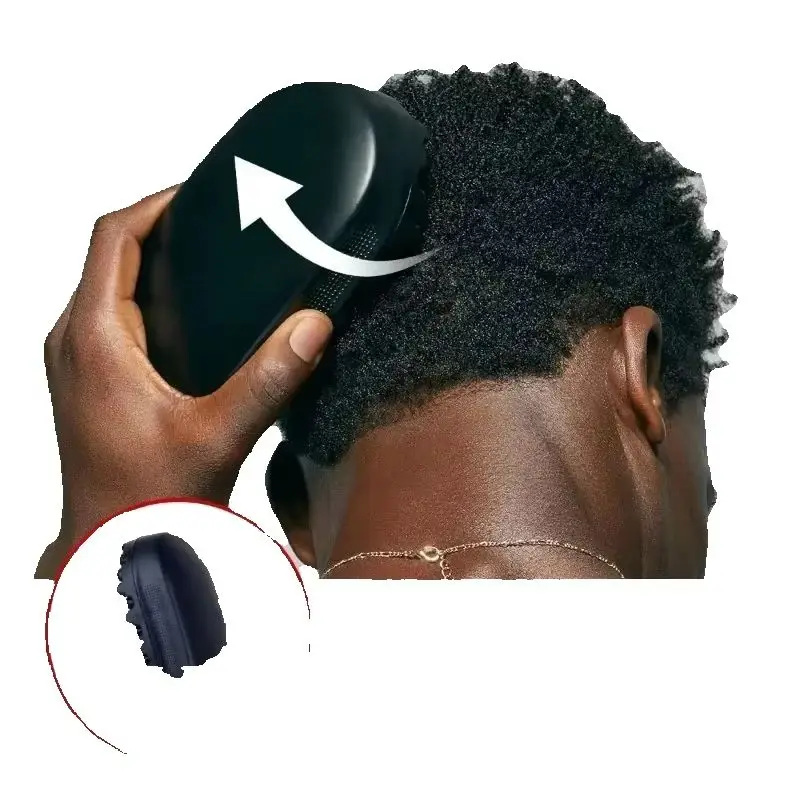 Barber's Curling Hair Sponge Tool for Black Curls Afro Styling Dreadlock Massage Cleaning Brush - Hairdressing Accessory for Men