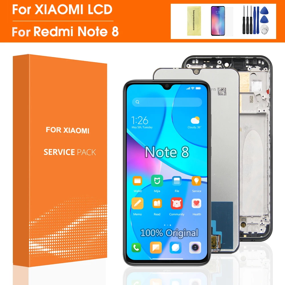 For xiaomi Redmi Note 8 display LCD touch screen Assembly replacement for redmi Note 8 lcd M1908C3JH Digitizer