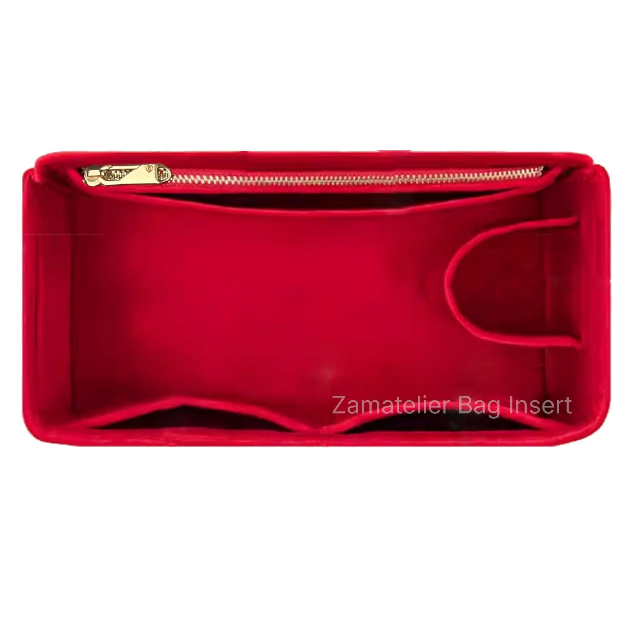 Image 6: Organisateur de sac à main en feutre sur mesure pour L.V. Sac Hobo discret PM/MM, doublure structurée avec poche zippée et support de fond renforcé