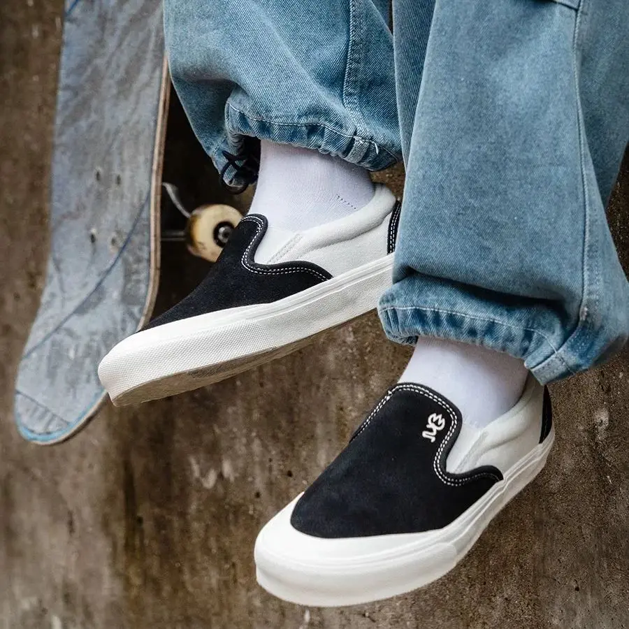 Joiints Men Woman Vulcanized Slip-on for Skateboard Summer Suede Convas Loafer Painting Fashion Light Weight Sport Shoes