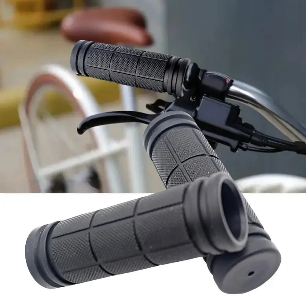 AliExpress Black Bike Handlebar Sleeves Grips One-sided Locking Rubber Dustproof Bicycle Cycling Handle Bar