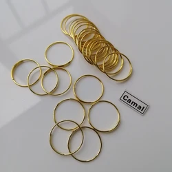 Camal 100pcs Gold 15mm/0.59inch Ring Connectors for Octagonal Beads Crystal Pendent Prisms Hanging Connecting Lamp Chandelier