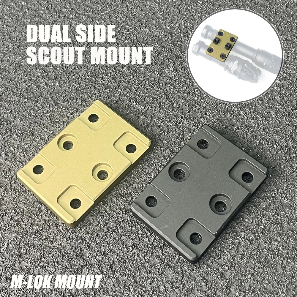 2023 NEW Arrival Dual Side Scout Mount M-LOK Slot Mounting Two Scout Lights Side by Side CNC Adapter Hunting Accessories