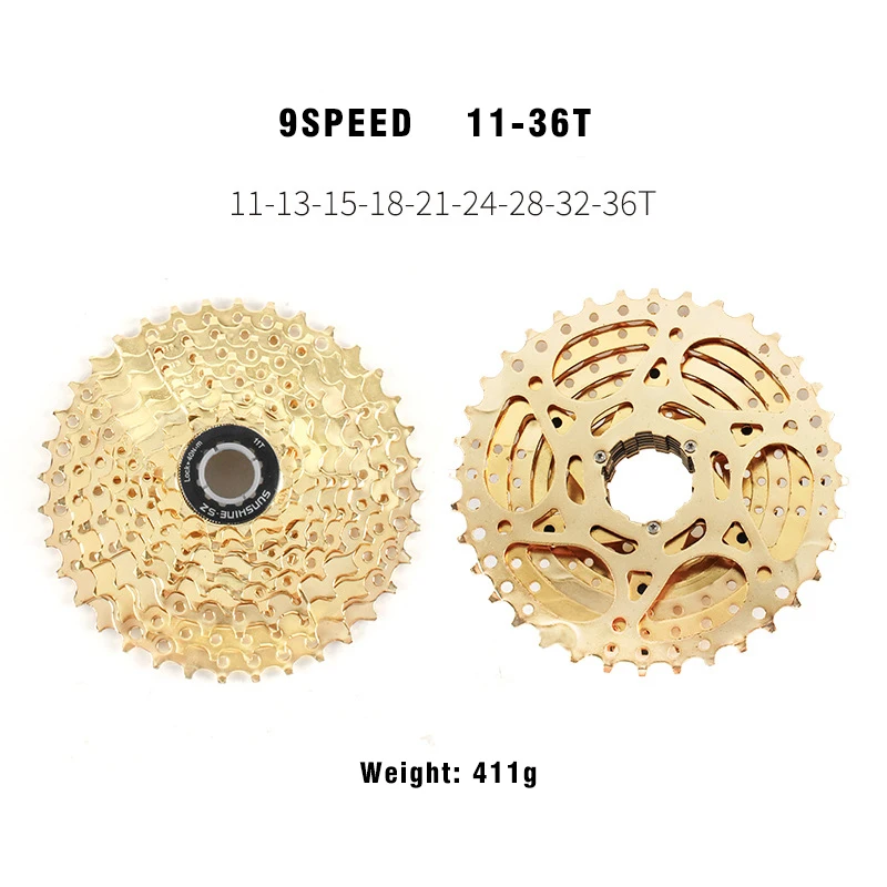 SUNSHINE Bicycle Cassette 8/9/10 Speed Hyper Glide System For Shimano/SRAM 11-32 36 42T Sprocket MTB Freewheel Cycling Cassette