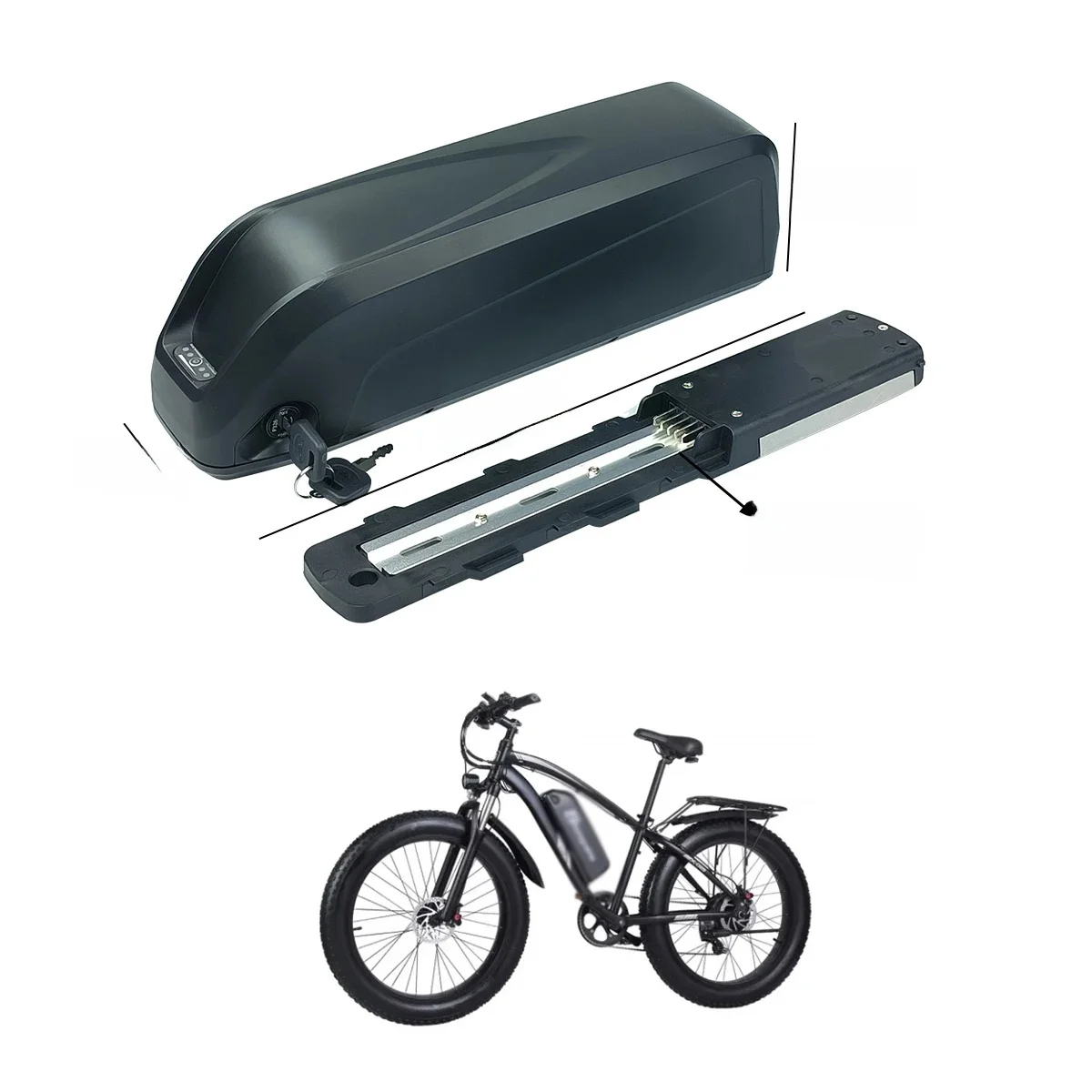 Hailong Plus 48V Down Tube Batterijen 17.5Ah 840Wh voor PHILODO P7 H7 Shengmilo mx02s Eunorau 19inch Reservebatterij - afbeelding 2