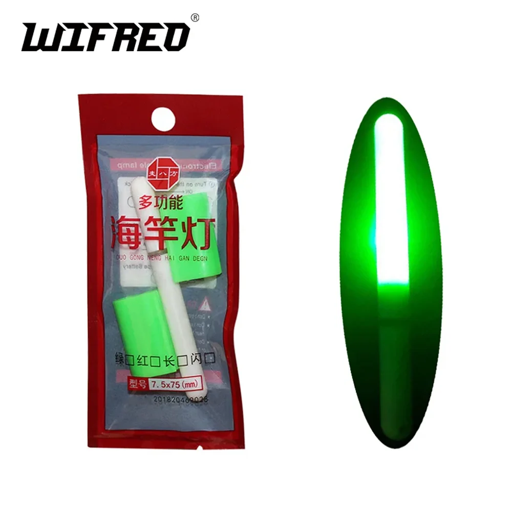 Wifreo Seawater Fishing Night Fishing Light Stick Electronic Glowing Stick Lamp Fishing Rod Plastic Float Red Green