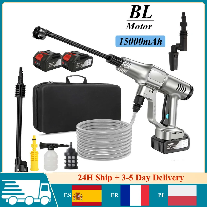 Makita – nettoyeur haute pression sans balais 3500W, 200 bars, nettoyeur robuste, 3 vitesses, pistolet de pulvérisation d'eau, outil de jardinage pour batterie