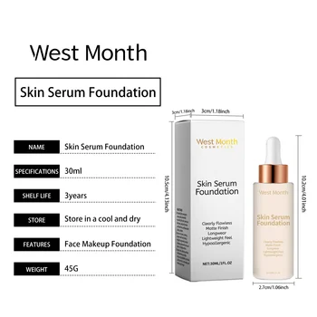 West&Month 30ml 遮瑕粉底液 輕盈底妝 防水控油 持久保濕霧麵粉底液 8 最佳銷售 霧麵粉底 - №6