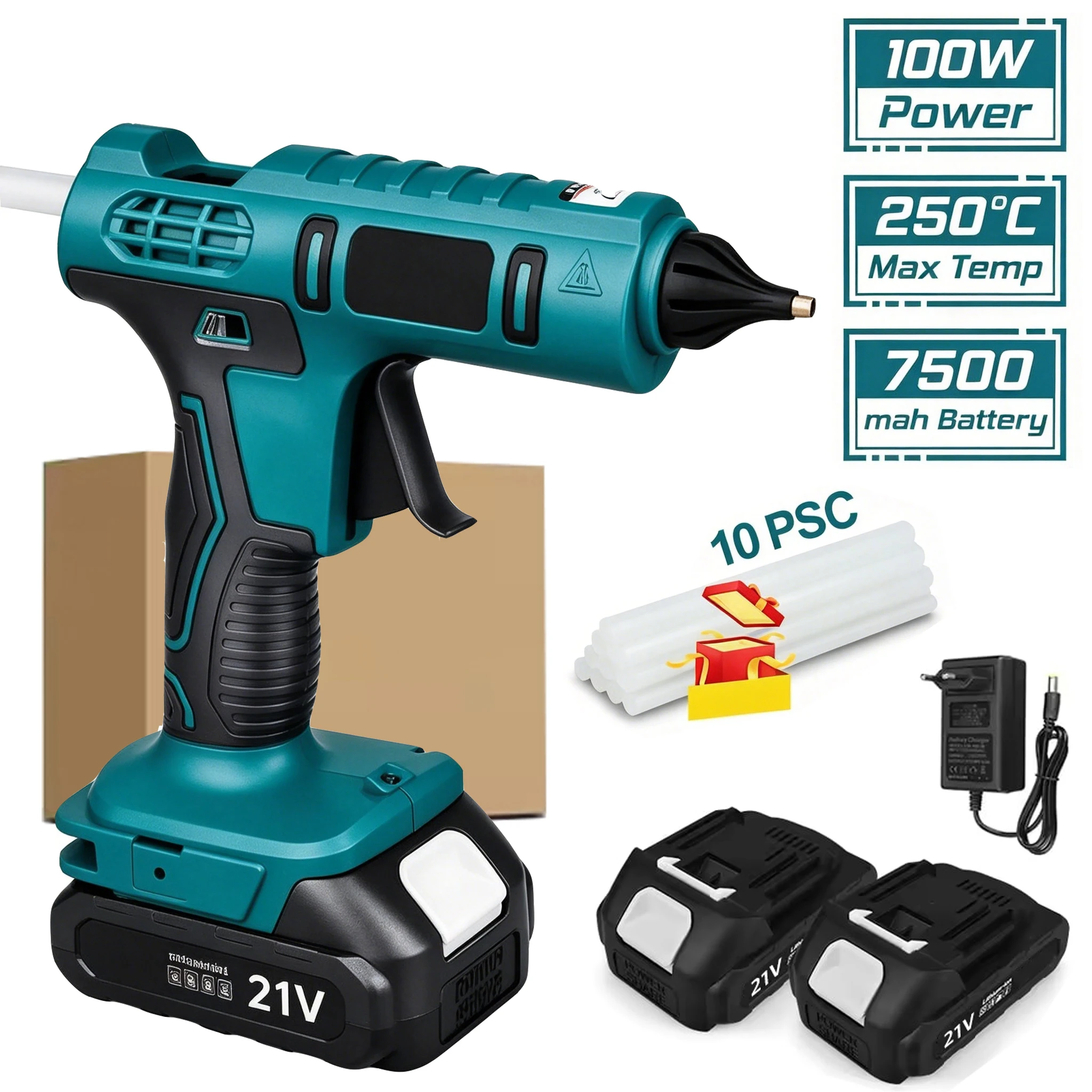 100W High Temperature Hot Melt Glue Gun Electric Hot Glue Gun with 11mm Glue Sticks for Home Repair DIY Craft Projects Power Tool