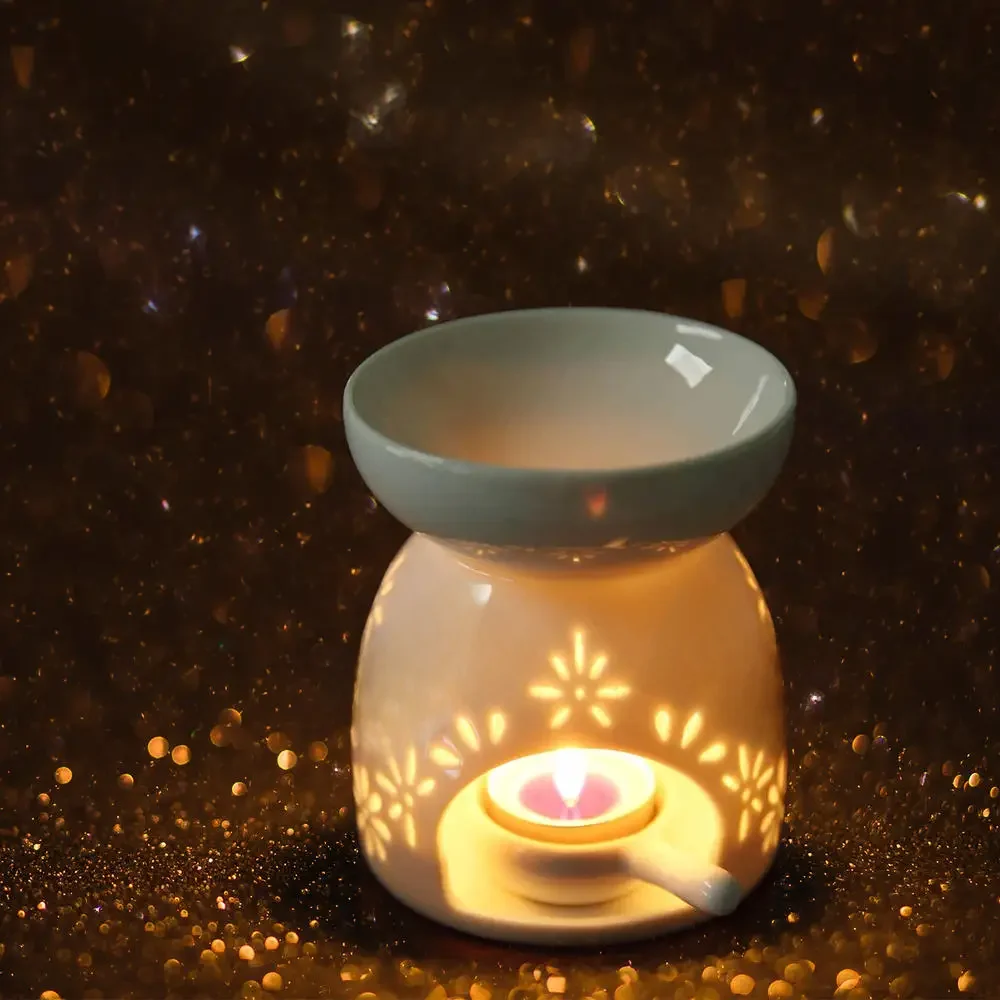 Bougeoir en céramique avec poignée, Eva à huile, diffuseur de parfum, décoration de la maison, tour d'encens