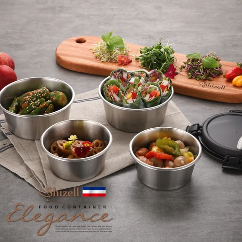 Shizell 에메랄드 점보 푸드컨테이너3종세트B(1.8L+2.8L+5.5L) 반찬통 김치통 도시락통 냉장고 수납 음식보관통 밀폐용기 