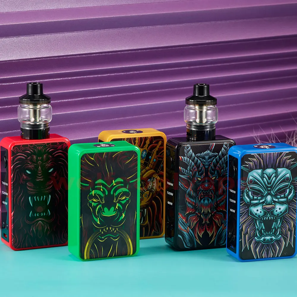 160w caixa mod kit 60w/120w/160w potência ajustável 2200mah bateria 3.5ml atomizador vaporizador vape cigarros eletrônicos