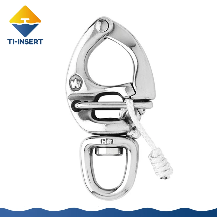 France Wichard Quick Release Snap Shackle Swivel Eye 70mm,Forged Stainless Steel Marine Hardware,J044