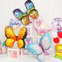 3D Colorful Butterfly Balloons Butterfly Insect Helium Foil Balloon Wedding Kids Birthday Party Baby Shower Decorations Supplies