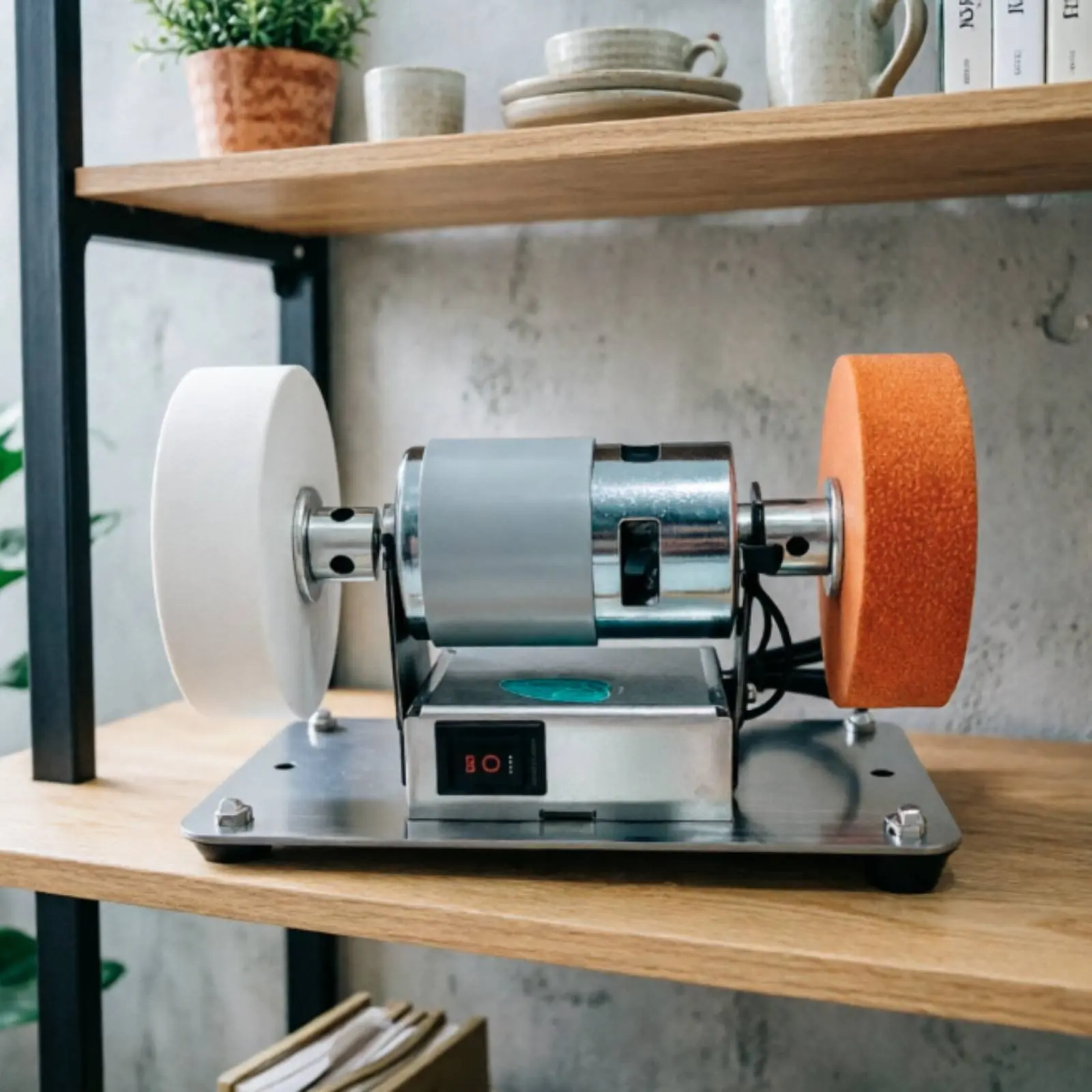 Grinding Wheel Machine Benchtop Grinding Wheel Coarse Fine Grinding Wheel Household Electric Grinding Motor Polishing