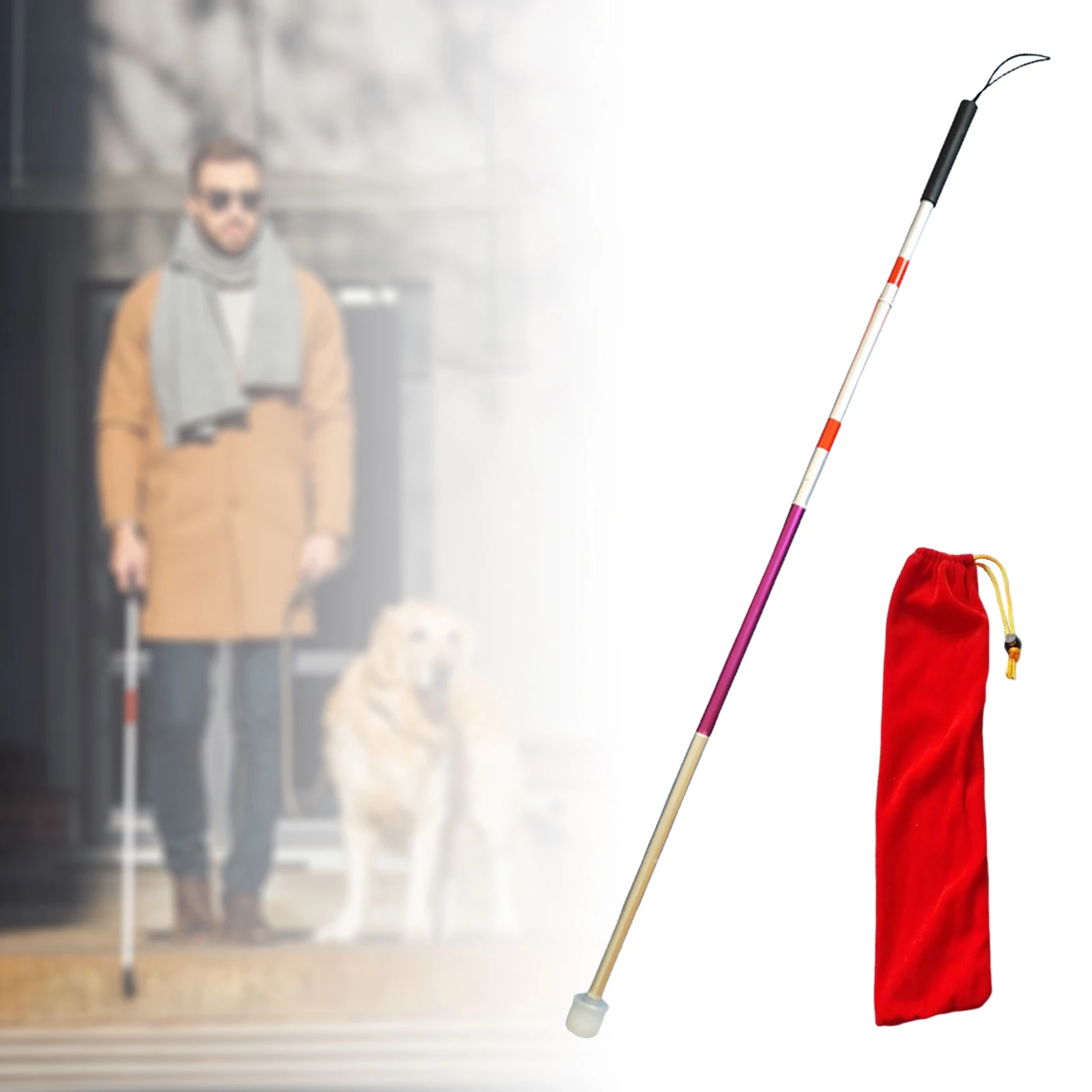 Canne pliante canne de marche - Folding Walking Sticks Hiking Adjustable avis et prix