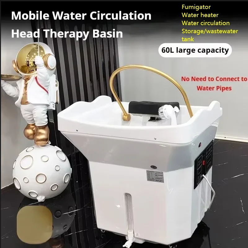 2025 Nieuwe Best Verkochte Verstelbare Hoofd Spa Stoel Met Watertank, Fumigatie, Flow Circulatie, Haar Wassen Hars Hoofd