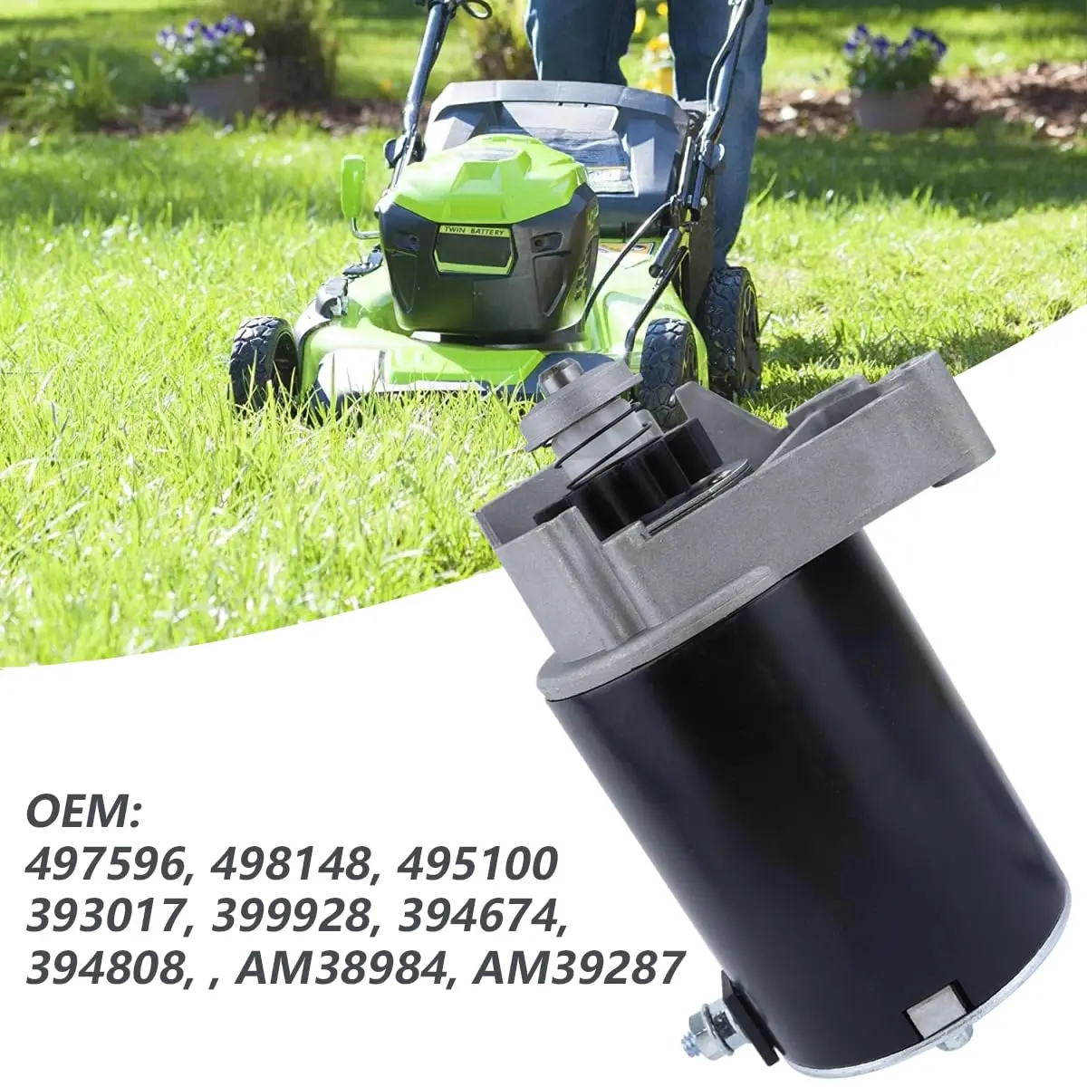 

Стартер для BS с воздушным охлаждением 14 л.с. 16 л.с. 18 л.с. для John Deere 116 116H 393017 394674 394808 497596 399928 495100 498148 AM38984/39287