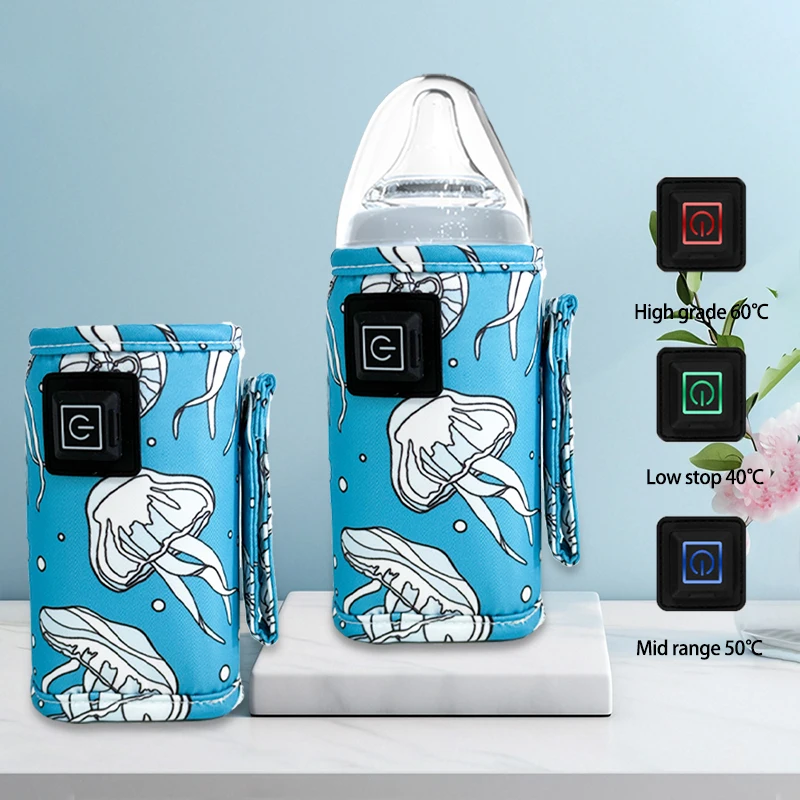 USB Baby Bottle Warmer Bag, Breast Milk Bottle Thermostat, Suitable for Universal Baby Bottles