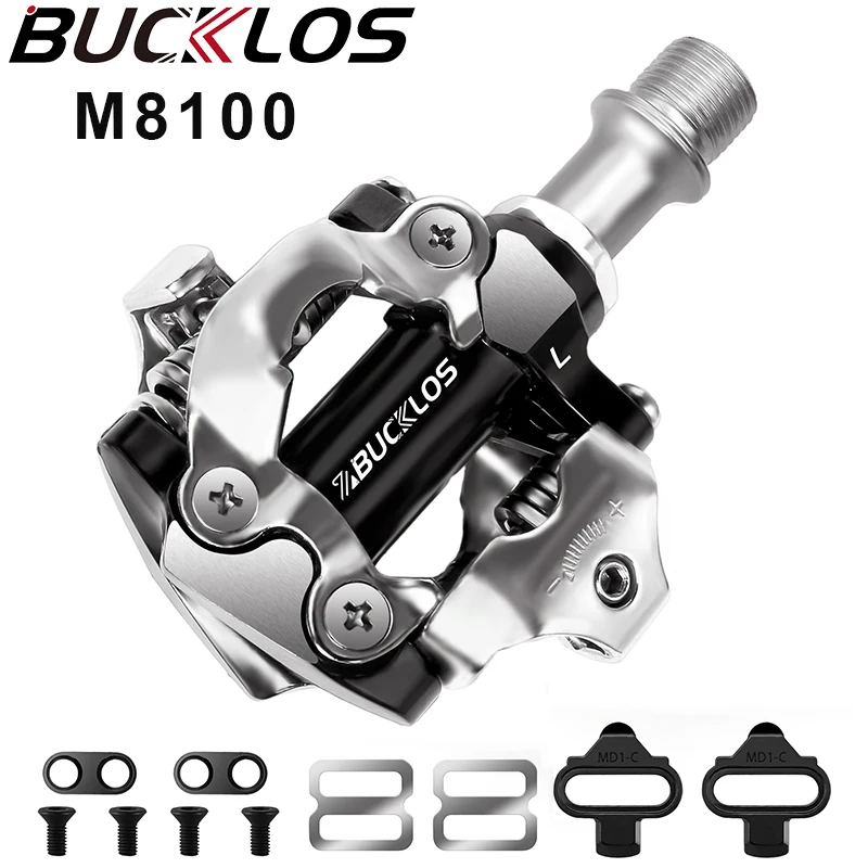 BUCKLOS MTB Self-locking Pedal For SPD System M8100 M9100 Bicycle Pedals Bearing Clipless Pedal with Cleat for Shimano