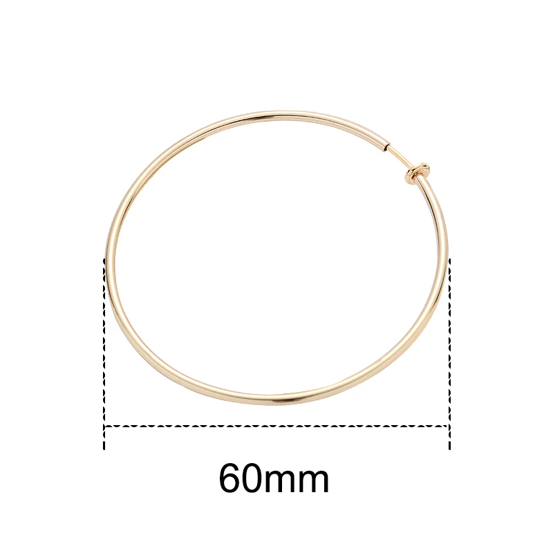 UNNAIER 60mm Diameter Hoop Earrings Women No Piercing Clip Earrings Classic European Hip Hop Style Earrings 2023 Fashion Trends