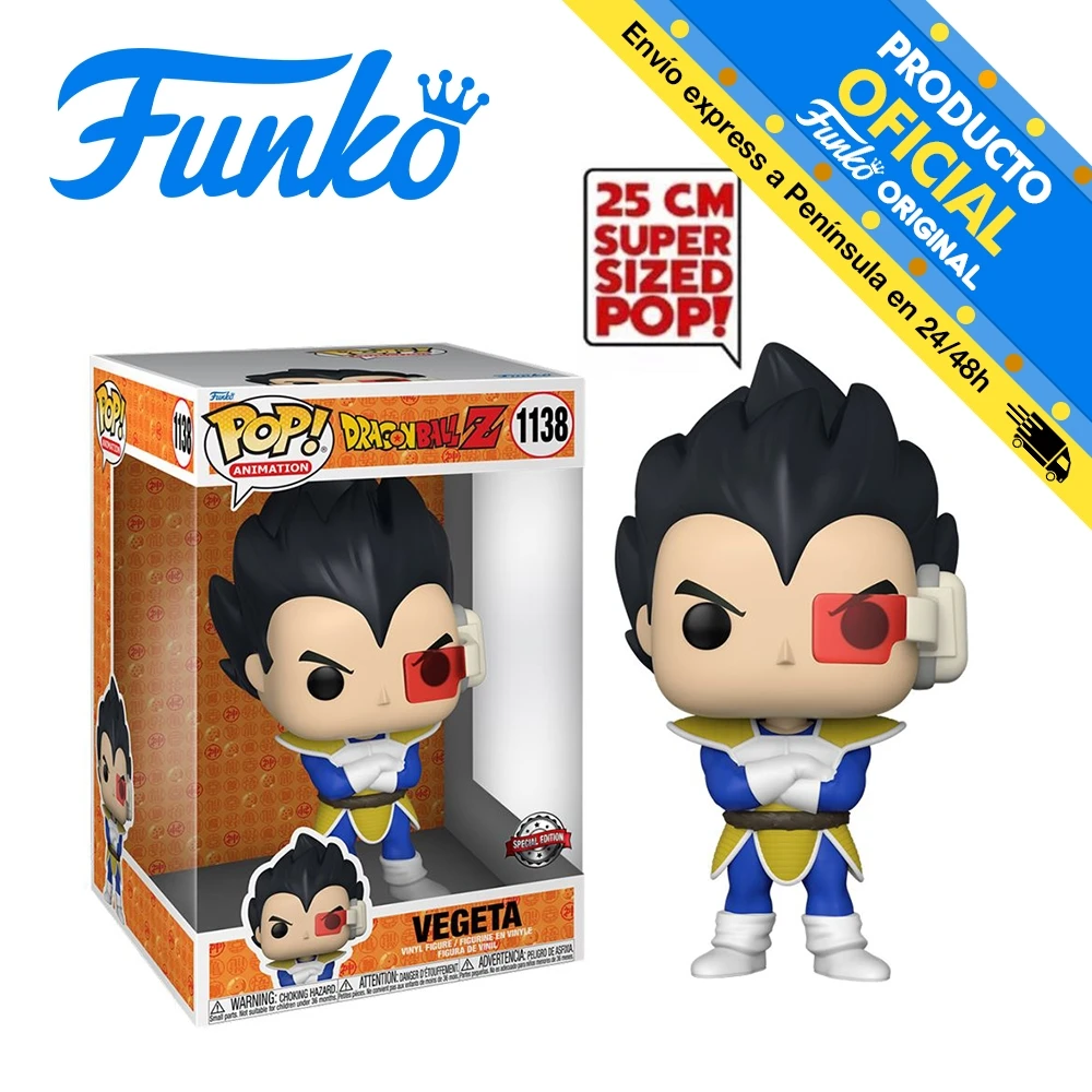 Funko Pop! Dragon Ball Z - Vegeta 25cm exclusive, 63162, 1138, original, toys, boys, girls, gifts, collector, figures, dolls, shop, with box, new, man, woman, official license