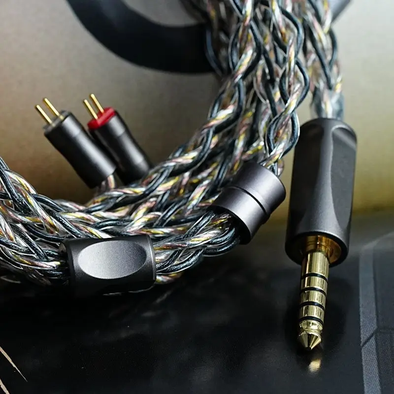 ivipQ-547 HIFI Earphones Upgrade Cable With 4.4mm/3.5mm Plug Recessed-0.78 2pin/N5005  For SennheiserHD800  Westonе W60 MOONDROP