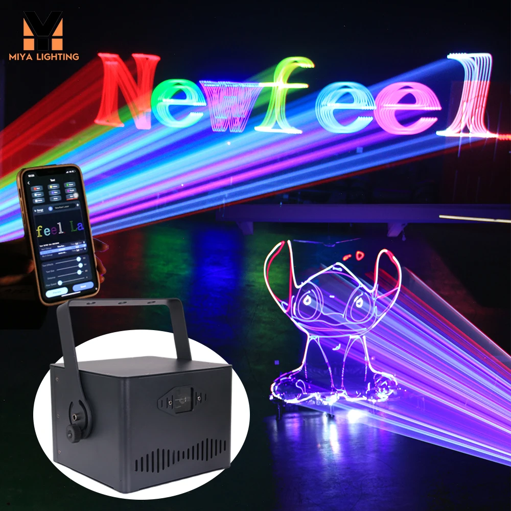 

T2 Series 2W app Control 3D Animation RGB Laser Lines logo laser lights for Christmas party laser show