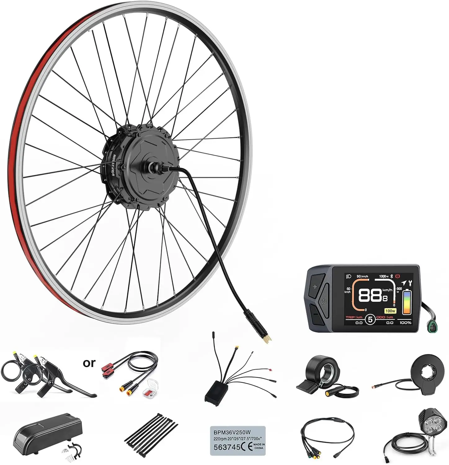 [EU-LAGER] BAFANG 48V-500W-750W G020 G0900 Motor-Umrüstsatz für Hinterrad/Vorderrad, Elektrofahrrad-Kit, 26" 27.5" 28" 29" 700C Bürstenloser Nabenmotor, Sensor-Display optional, DIY-Umrüstsatz für