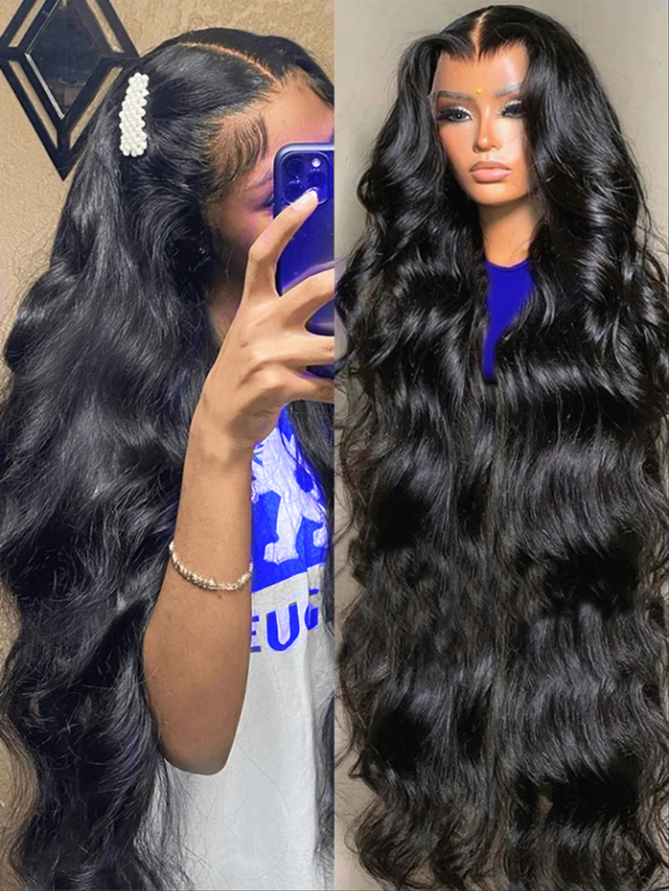 13X4 레이스 프론트 가발 인모 바디 웨이브 투명 브라질리언 버진 인모 가발 13x4 바디 웨이브 레이스 프론트 인모 가발