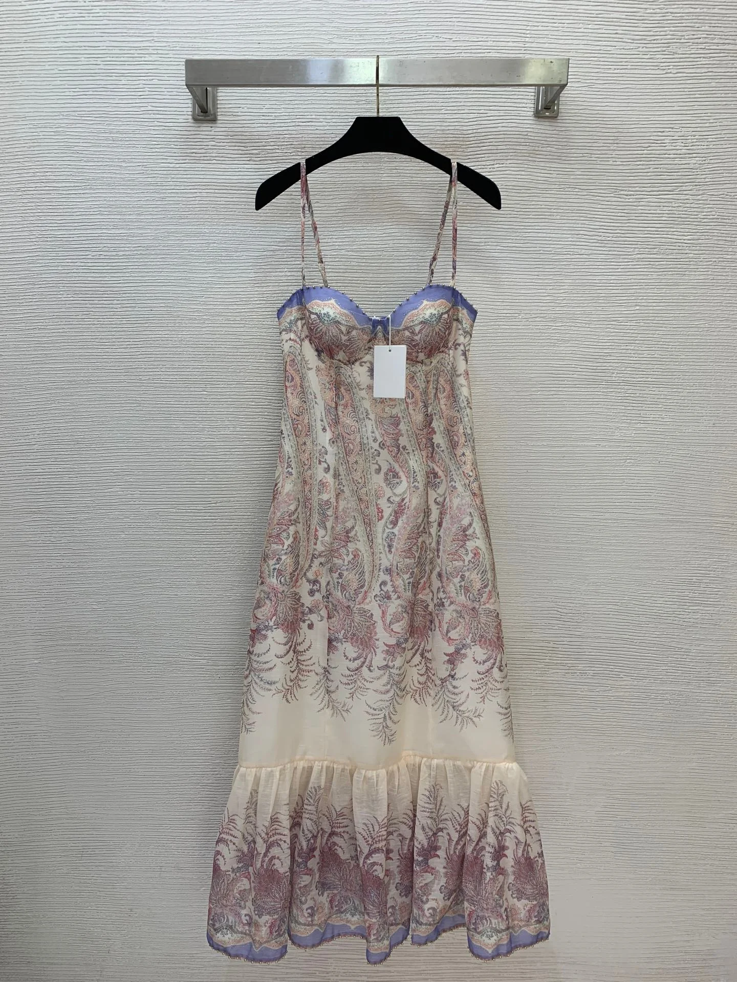 

2026 Women Dress Floral Pattern Cami Dress with Built-in Bra, Summer Casual Wear
