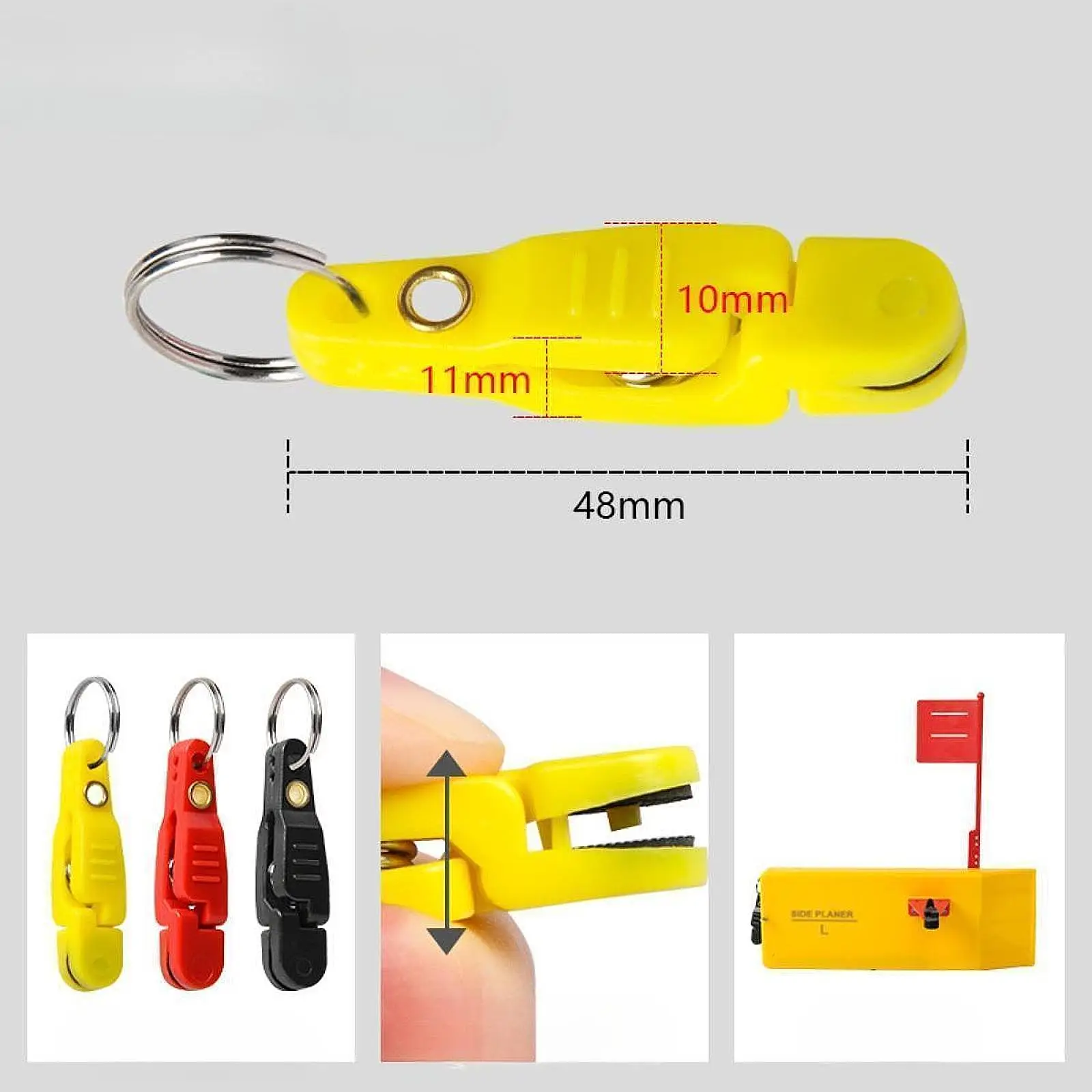 5 Pieces Heavy Tension Snap Release Clips for Weight Boat Fishing Downrigger with Key Ring for Kite Weight Downrigger ﻿ ﻿ view 6
