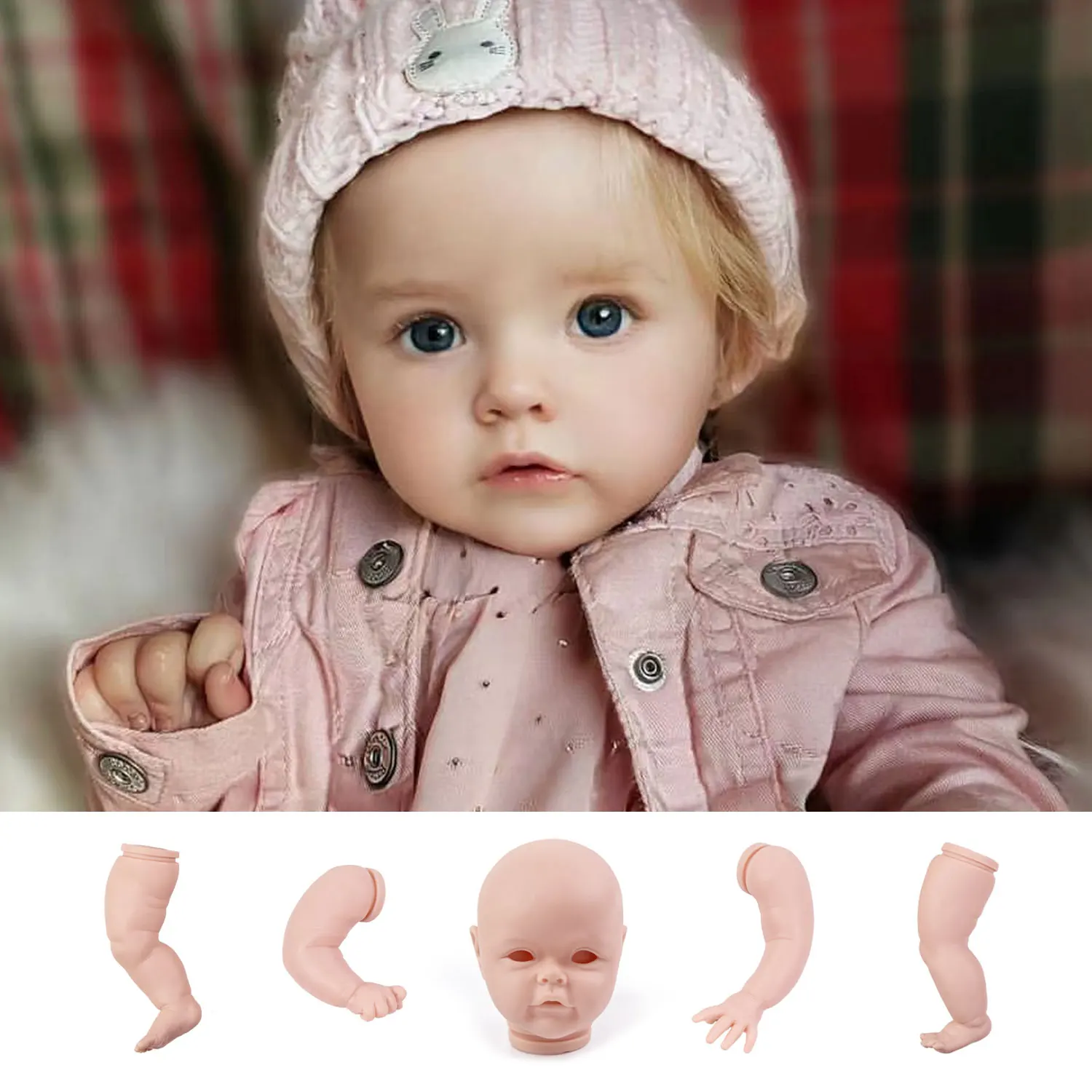 

Witdiy Sue Sue 45 cm/17.72 inch new vinyl blank reborn doll baby unpainted kit/Give 2 gifts