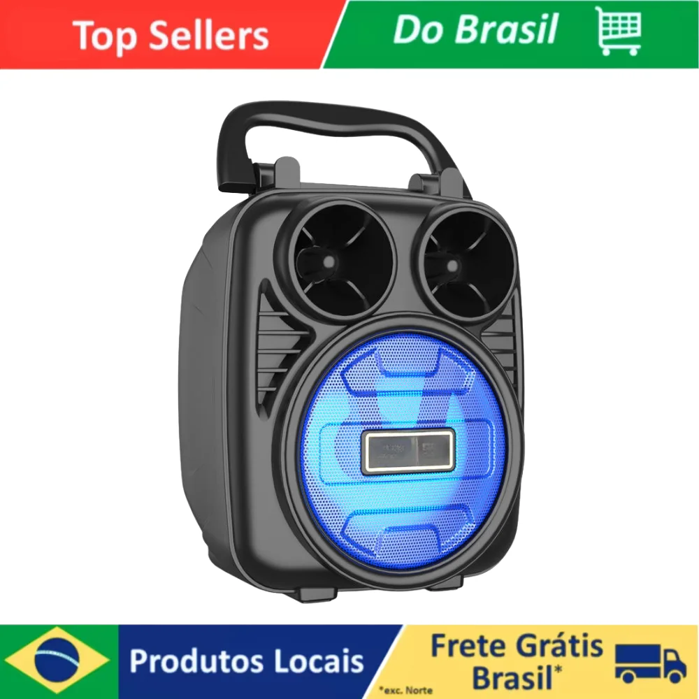 Mini Caixa De Som Bluetooth Portátil Pequena Redonda Barata Para Casa E Carro Com Função De Reprodução De Música