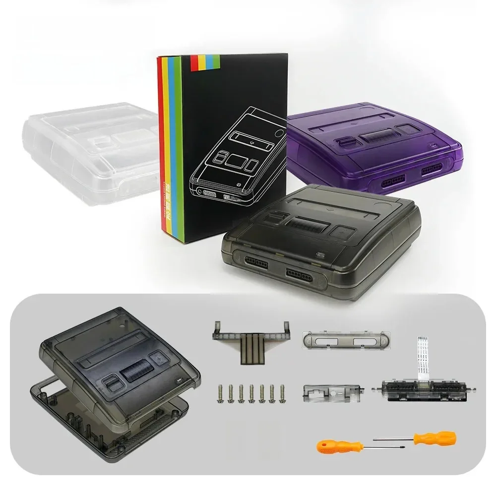 BitFunx JP Edition SFC wymienna obudowa do obudowy Super Famicom półprzezroczyste pudełko do akcesoriów do gier SFC Cover — zdjęcie produktu 7