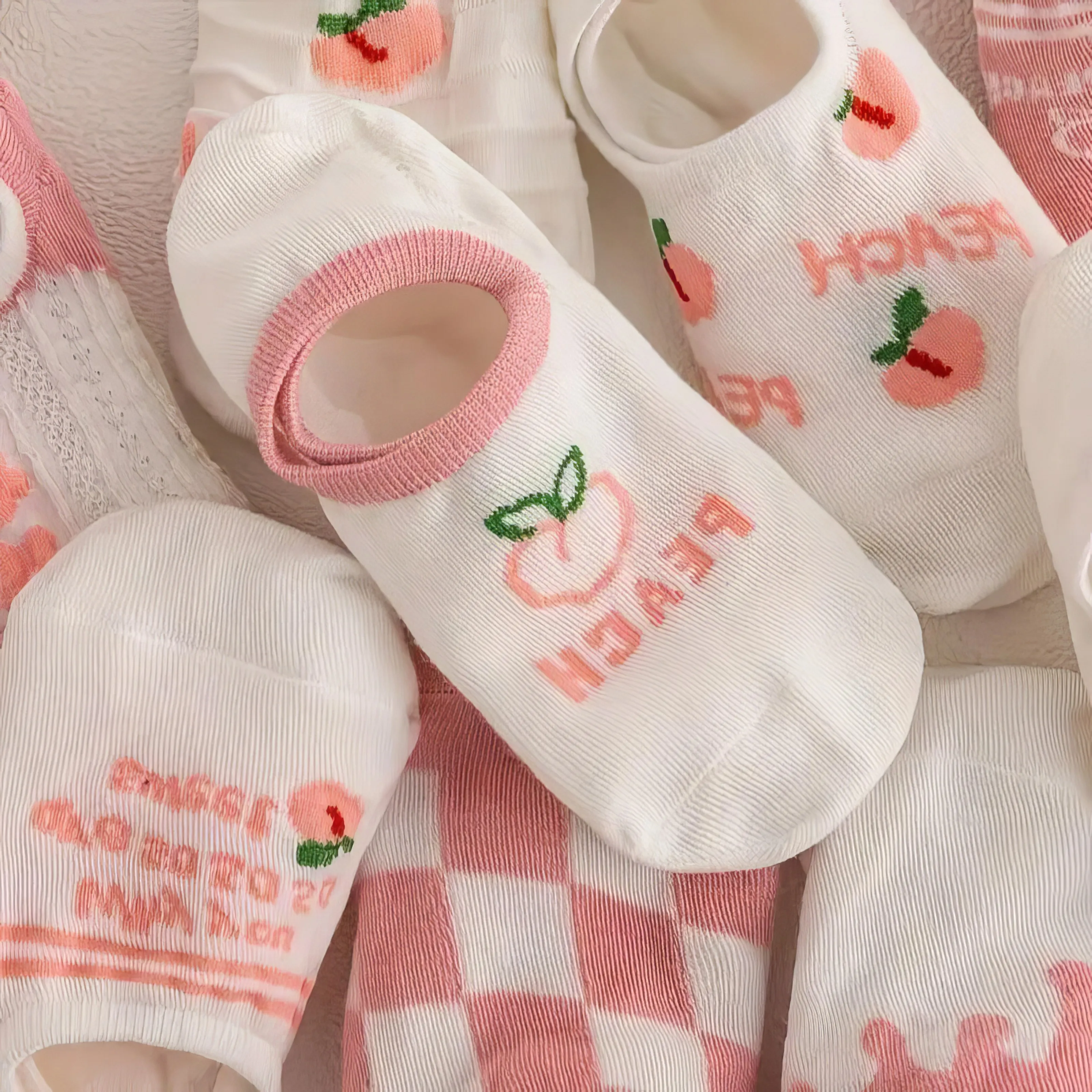 20 Pasang Kaus Kaki Perahu Warna Persik Macaron, Gaya Ins Versi Korea, Cocok untuk Berbagai Jenis Kaki