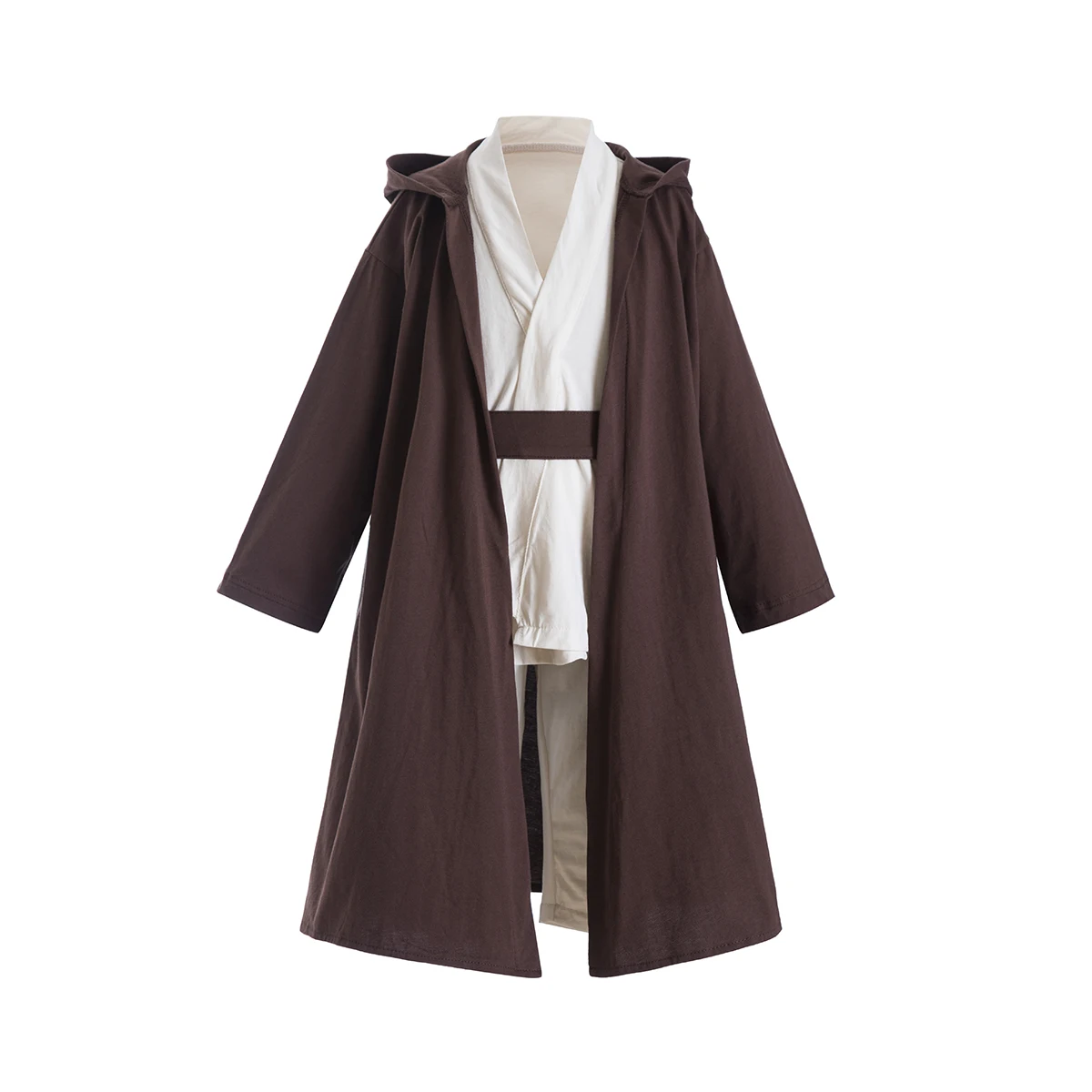 Luke Skywalker 2-Piece Set, Brown Jedi Costume Cloak Robe Boys Child  Jedi Cosplay Luke Skywalker Party Outfit rey princess leia